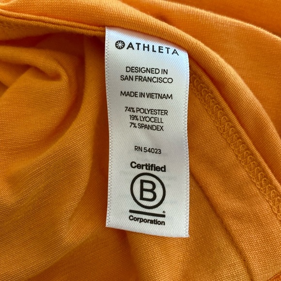 Athleta Long Workout Tank in Tangerine Sz M - Picture 7 of 7
